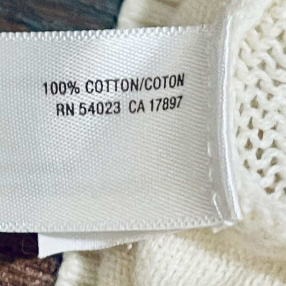 Old Navy Cream Crochet Front 3/4 sleeve sweater XL - Picture 4 of 8